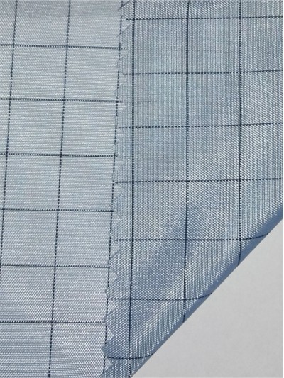 XA-GDLD  JLANC15-14  防靜電系列   210T 淺藍灰防靜電綢 側面照